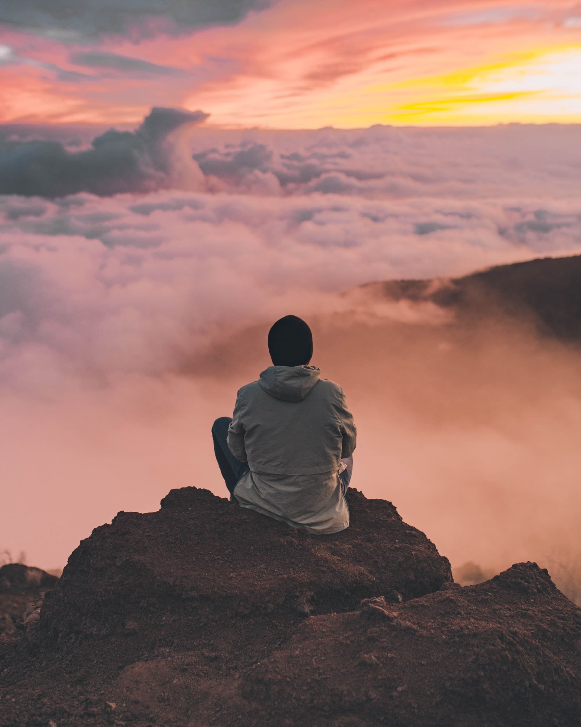 person contemplating
